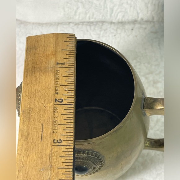 Brass Mug or Stein with Stones Embedded - Picture 7 of 7